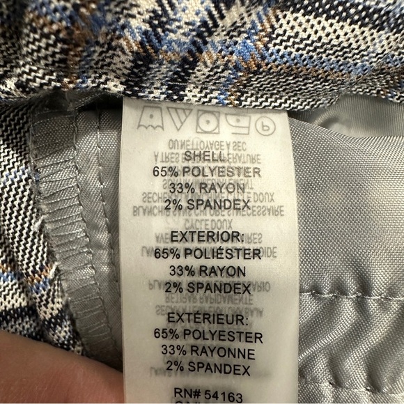 Tommy Hilfiger size 16 plaid pants, fall, autumn, elastic waist back, office - Picture 9 of 11